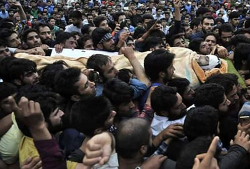 As Burhan, the poster boy of Hizbul Mujahideen militant outfit, was laid to rest in his native place Tral, violent mobs attacked installations of police and paramilitary forces at various places in the Valley and set ablaze several buildings including three police installations, as a result of which three cops were missing.
