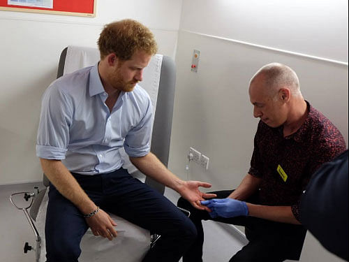 The 31-year-old fifth in line to the country's throne, who tested negative for the deadly virus, was made to raise awareness about HIV and AIDS. Image: Twitter