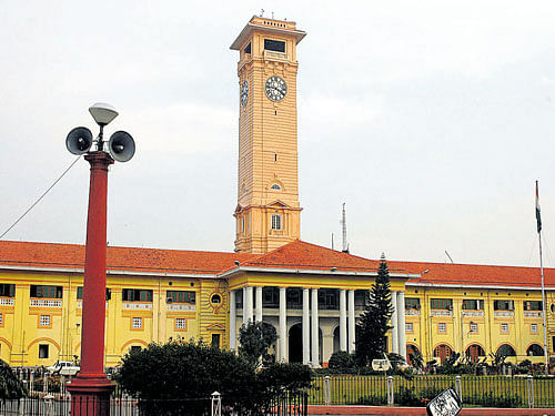 The clock tower in the Old Secretariat in Patna. Mohan Prasad