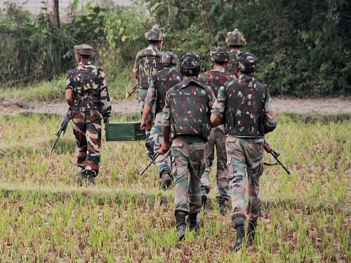 On specific intelligence inputs on movement of hardcore NDFB(S) terrorists, Army challenged suspected individuals who were moving through dense jungles in the early hours today. pti file photo