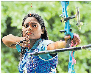 FOCUSED Archer Laxmirani Majhi will be one of India's big hopes at the Rio Games. DH photo/srikanta sharma r