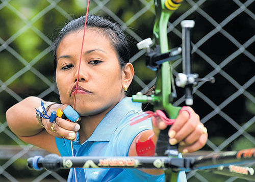 focused Archer Bombyala Devi says the team is determined to erase the poor show of   London 2012 with a strong outing in Rio. DH photo/ srikanta sharma r