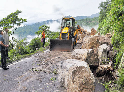 They died after their house collapsed at Lodhma in the hill, district officials said. District Magistrate Anurag Srivastava said that when the landslide hit the house situated on the brink of a gorge, all the family members were sleeping as it was early in the morning. File photo