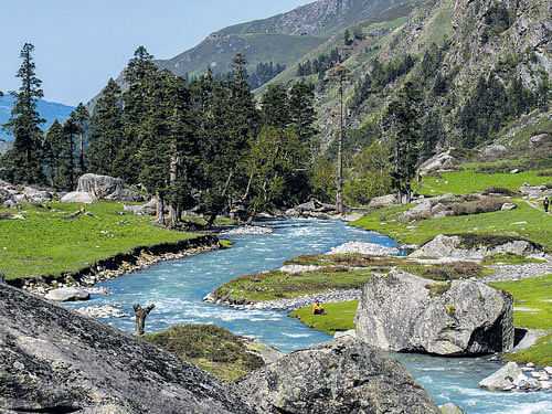 valley of gods Gurgling streams surrounded by mountains at Har Ki Doon