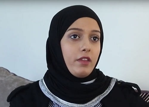 Mona Alfadli, who applied for a job as a sales assistant at Steward Dawsons in Auckland, was told by a prospective manager 'not to bother applying' because of her headscarf. Video grab