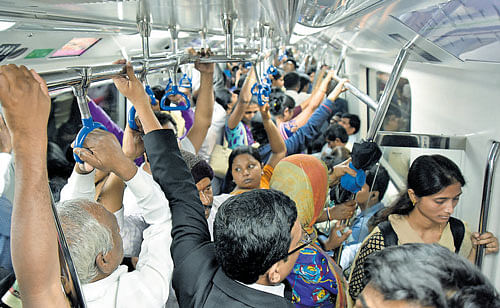 A jampacked Metro coach. dh photo
