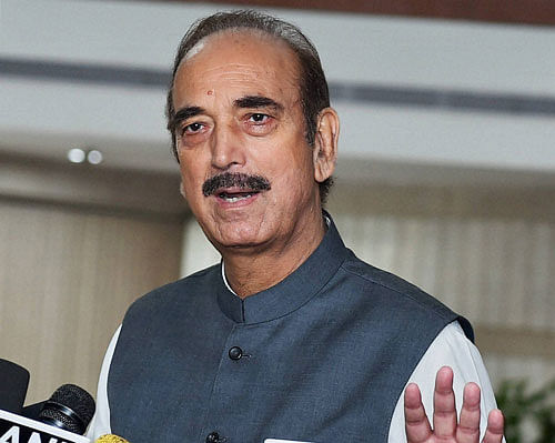 Azad also said the DG, CRPF's statement, coming immediately after the return of Home Minister Rajnath Singh from Kashmir, indicated it had the consent of the government. pti file photo