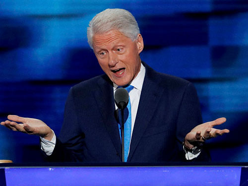Former President Bill Clinton speaks during the second day of the Democratic National Convention in Philadelphia , Tuesday, July 26, 2016. AP/PTI(