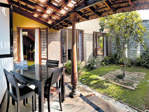 rooted Garden courtyard Homes at GoodEarth Malhar Patterns, Bengaluru & (below) another view of the project.