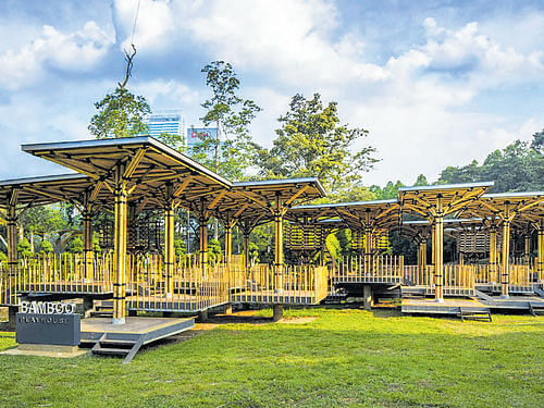 Playhouse made of bamboo