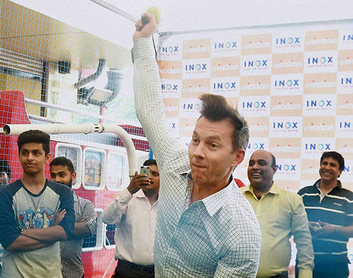 Former Australian Cricketer Brett Lee during a promotional event in Mumbai on Friday. PTI Photo