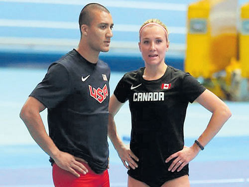 Dynamic Duo: Ashton Eaton (left) and wife Brianne will be eyeing a golden double.