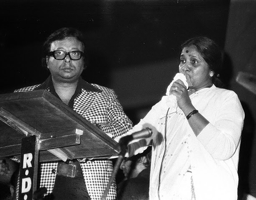 Legendary musician R D Burman and Asha Bhosle. File photo