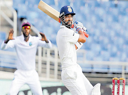 RESILIENT: Indian vice-captain Ajinkya Rahane played a flowing innings to put his side firmly in the driver's seat. AP/PTI