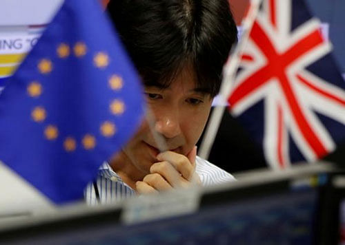 The picture is very different for Britain, where the equivalent indicator slumped to 47.3 in July from 51.9 the previous month. That, according to the firm, signals a 0.4 percent quarterly contraction in the third sector. Reuters File Photo.