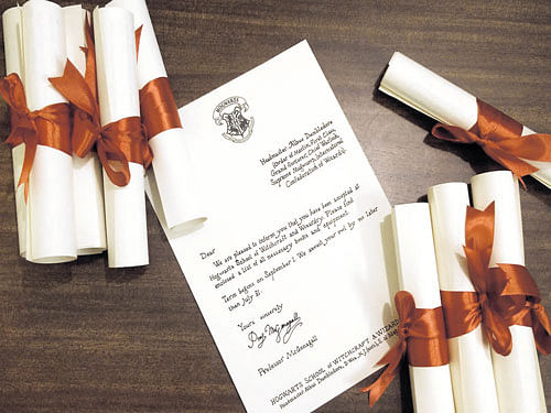 One of the Harry Potter letters made on request by the The Indian Handwritten Letters Company on the occasion of the release of the new book 'Harry Potter and the Cursed Child'.