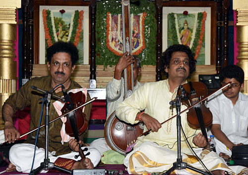 Soulful strains: Mysore Nagaraj and Mysore Majunath.