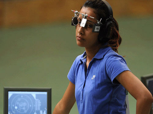 Heena was way behind the leaders in the qualifying round, finishing on 14th position in the field of 44 shooters. DH File Photo.