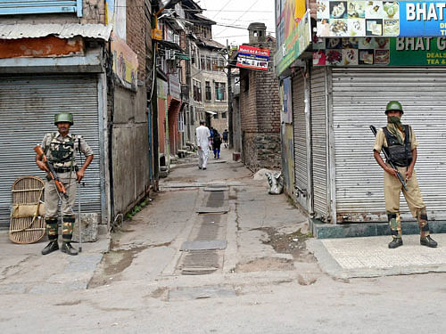 Curfew was today extended to many areas in Kashmir while severe restrictions were imposed in rest of the Valley to thwart a planned march by separatists to Eidgah in old city. PTI file photo