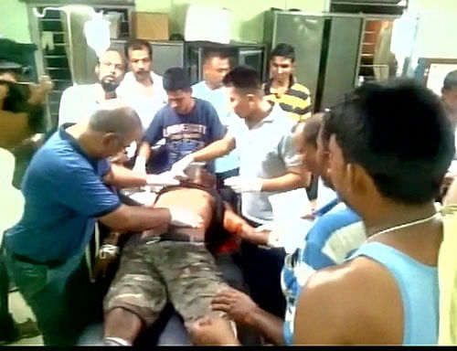 The six injured were shifted to Assam Medical College Hospital in neighbouring Dibrugarh district. Photo courtesy: ANI/Twitter