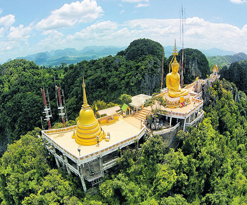 great heights A bird's eye view of the Tiger Cave Temple.