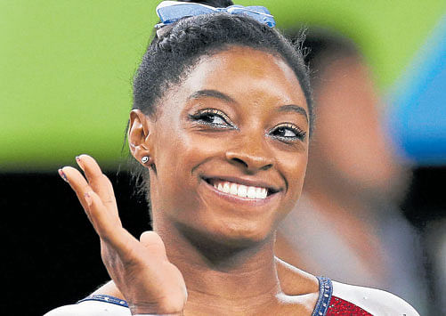 wonder kid: Simone Biles has etched her name among the greats with sensational perfomances at Rio. reuters
