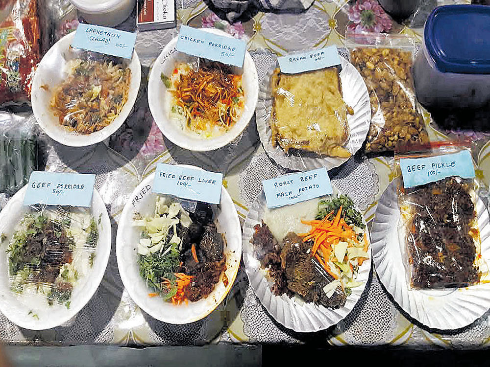 Delicacies from Northeast India at the 'Northeast Food Festival' in Bengaluru on Saturday.