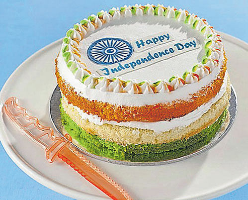 for the day Tri-colour cake by Deepika.