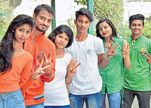 spirited Sameeksha, Tilak, Kalpana, Raju, Shipra and Tabrez. DH Photo by S K Dinesh