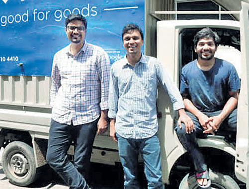 (From left) COO Uttam Digga, CEO Pranav Goel  and CTO Vikas Chaudhary
