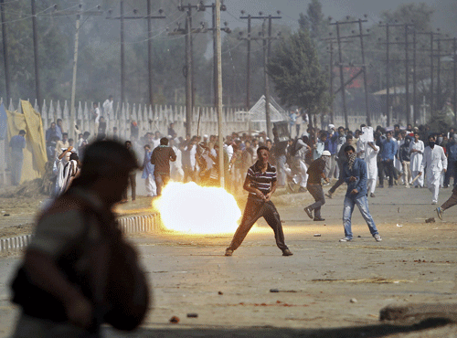 2 killed as stone-pelting protestors clash with security forces. Reuters file photo