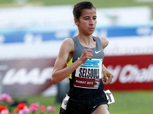 Moroccan Mariem Selsouli had been officially entered for the Games, but was provisionally suspended after testing positive for a diuretic at the Paris meeting in July 2012 when she had set a world leading time of 3:56.15. File photo.