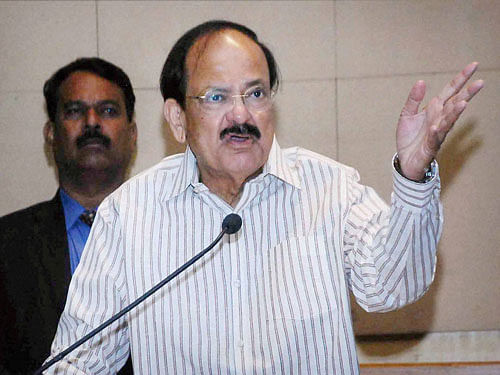 Naidu said the government is considering a three-point strategy for success of the cleanliness drive. PTI Photo.