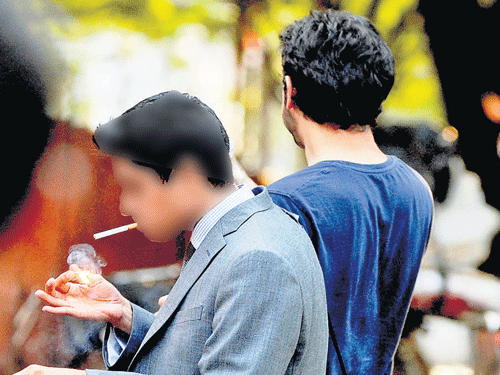 Each 500-metre increase in distance from home to the nearest tobacco shop was associated with a 20 per cent to 60 per cent increase in the odds of quitting, researchers said. DH File Photo.