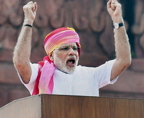 In his Independence Day speech on Monday, Modi had talked about the situation in PoK, Gilgit and Balochistan and said people from there have thanked him for raising their issues. pti file photo