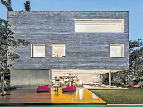truly shining (Left to Right) Casa Cubo, a home Isay Weinfeld designed for an art-collecting couple.