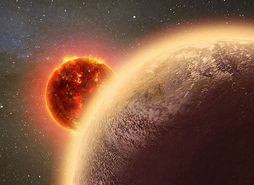 The distant planet GJ 1132b intrigued astronomers when it was discovered last year. It might have an atmosphere despite being baked to a temperature of around 232 degrees Celsius, researchers said. Image courtesy: Twitter