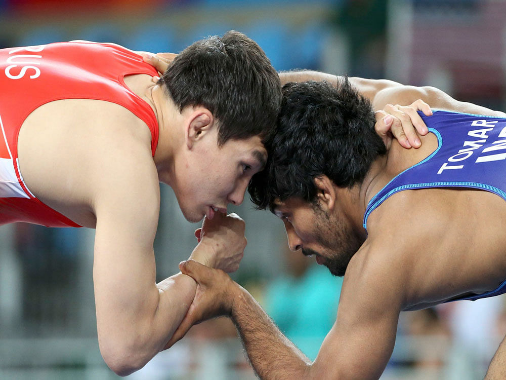 Sandeep first conceded a penalty point for his passivity and the Russian World Champion defended well as the Indian did not succeed in his attempt to get an ankle hold. Reuters file photo