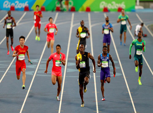 Bolt ran the anchor leg to add the Rio relay crown to the 100 metres and 200 metres titles he had already won for a third straight Games. Picture courtesy Twitter