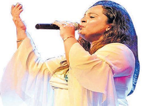 Voice of an angel 'Fado' artiste Sonia Shirsat during a performance.