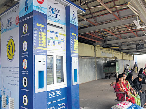 A total of 56 water points will be installed at several railway stations under the Bengaluru  division in a month for the benefit of the rail passengers. dh Photo