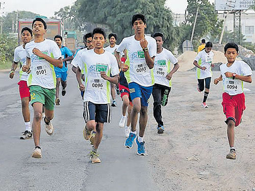 Residents of Sarjapur take part in a 10K marathon to save lakes in the area.