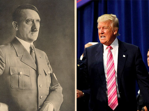 Adolf Hitler and Donald Trump. File photo