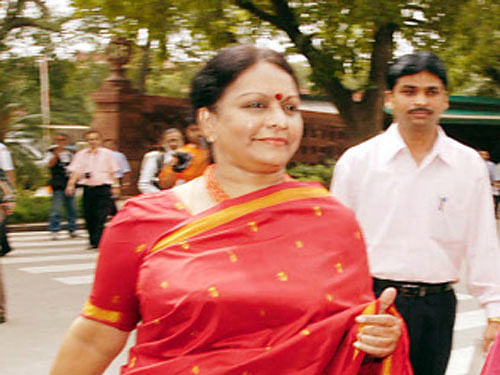 Nalini Chidambaram, wife of former Finance Minister P Chidamabram. PTI file photo