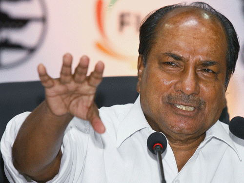 Former defence minister A K Antony. PTI File Photo.