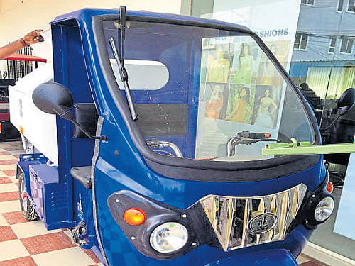 Electric vehicles to be put up on display at the BBMP office on Friday.