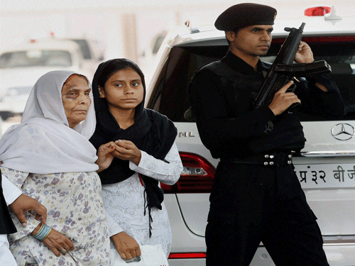 Others named in the FIR, but whose arrests were stayed, are Akhlaq's son Danish, mother Asghari, wife Ikraman, daughter Shaista and sister-in-law Sona. File Photo