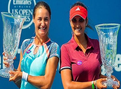 Sania and Niculescu capped off their newly rekindled doubles partnership with their first title together with a straight set victory over the duo of Kateryna Bondarenko of Ukraine and Chuang Chia-Jung of Taiwan in the final. The Indo-Romanian pair won 7-5, 6-4 in the summit clash that lasted one hour and 30 minutes. Picture courtesy Twitter