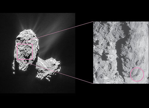 Rosetta recorded outburst signatures that exceeded background levels in some instruments by factors of up to a hundred. Image courtesy: ESA Rosetta Mission/Twitter