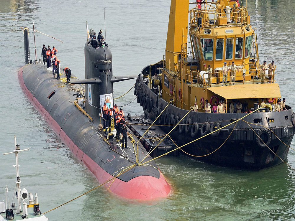 Scorpene submarine. PTI file photo